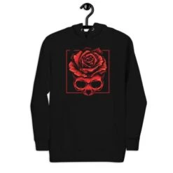 Skull Rose Hoodie(Skull Rose Hoodie) -Crewskull skull rose hoodie 975
