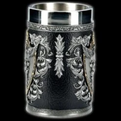 Skull Tankard - 600ml, Stainless Steel, Red/Black(Skull Tankard) -Crewskull skull tankard 577