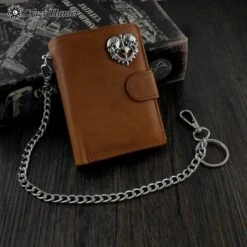 Skull Wallet Chain - Genuine Leather Bifold Wallet(Skull Wallet Chain) 14 Skull Wallet Chain - Genuine Leather Bifold Wallet(Skull Wallet Chain) -Crewskull skull wallet chain 831