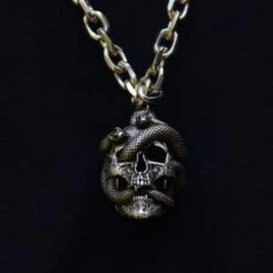 Snake Skull Necklace "Anaconda"(Snake Skull Necklace Anaconda) -Crewskull snake skull necklace anaconda 204