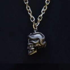 Snake Skull Necklace "Anaconda"(Snake Skull Necklace Anaconda) -Crewskull snake skull necklace anaconda 908