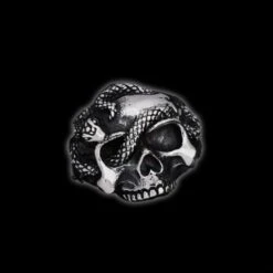 Snaky Skull Pinky Ring(Snaky Skull Pinky Ring) -Crewskull snaky skull pinky ring 119