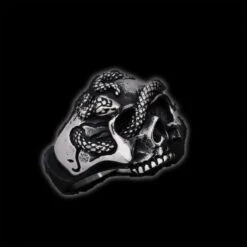 Snaky Skull Pinky Ring(Snaky Skull Pinky Ring) -Crewskull snaky skull pinky ring 189
