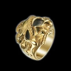 Snaky Skull Pinky Ring(Snaky Skull Pinky Ring) -Crewskull snaky skull pinky ring 478