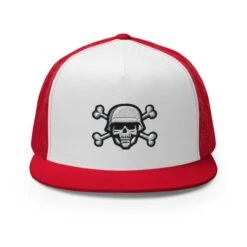 Soldier Skull Trucker Cap(Soldier Skull Trucker Cap) -Crewskull soldier skull trucker cap 504