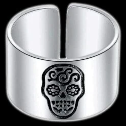 Sugar Skull Ring Silver(Sugar Skull Ring Silver)