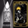 Tarot Card Necklace(Mystical Tarot Card Necklace With Skull Design) -Crewskull tarot card necklace 700
