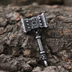 Thor's Hammer Pendant - Strong Viking Necklace(Thors Hammer Pendant) -Crewskull thors hammer necklace 388