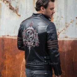 Viiboy (Skull Leather Jacket)(Viiboy Skull Leather Jacket) -Crewskull viiboy skull leather jacket 948