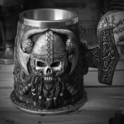 Viking Skull Mug(Viking Skull Mug) -Crewskull viking skull mug