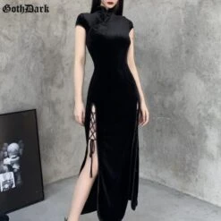 Vintage Gothic Dress(Vintage Gothic Dress) -Crewskull vintage gothic dress 118