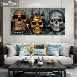Monarchy Canvas Poster - Skull Print, Unframed, Waterproof(Monarchy Skull Poster) -Crewskull watermarked preview 90cedf04 45d6 4d5f a27f d9fffa1824e0 preview