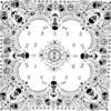White Skull Bandana(White Skull Bandana) -Crewskull white skull bandana